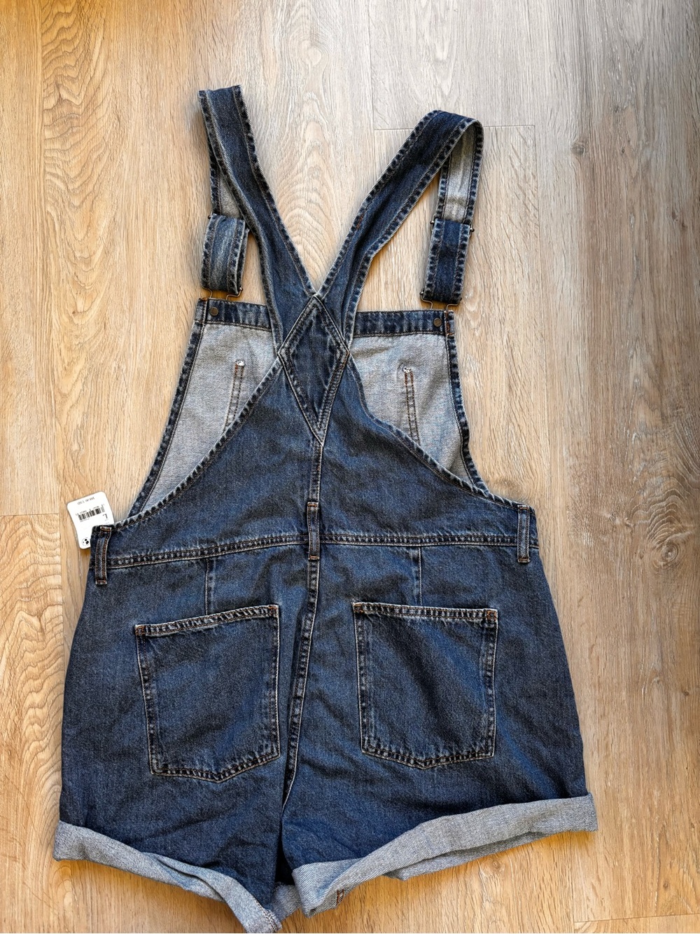 We The Free People Ziggy Denim Shortall Overalls In Blue Women's Size L NEW NWT - Picture 3 of 10